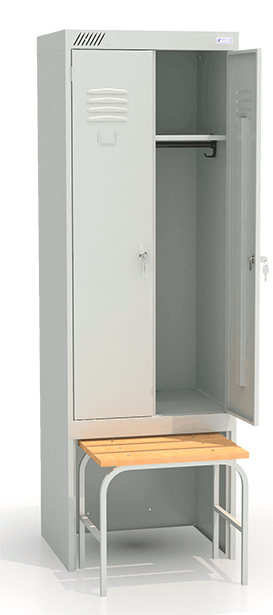 Шкаф для раздевалок ШРК 22-600 ВСК (1850x600x500) - фото 2