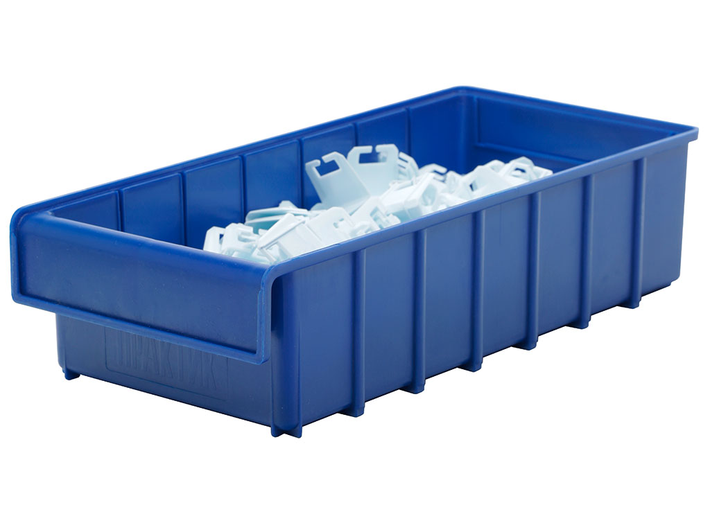 Ящик пластиковый Практик 400x185x100 синий - фото 2