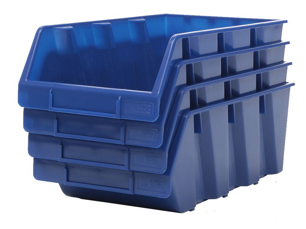 Ящик пластиковый Практик 400x230x150 синий - фото 2