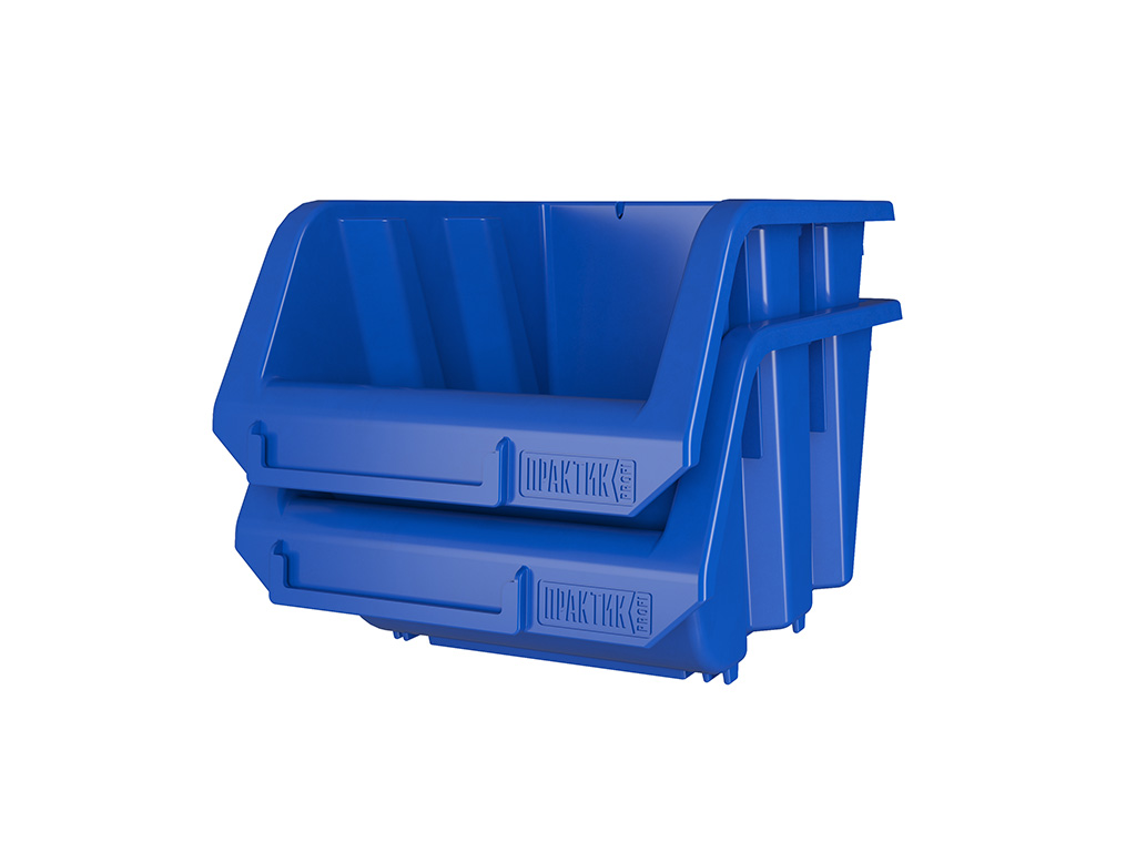 Ящик пластиковый Практик 150x105x75 синий - фото 2