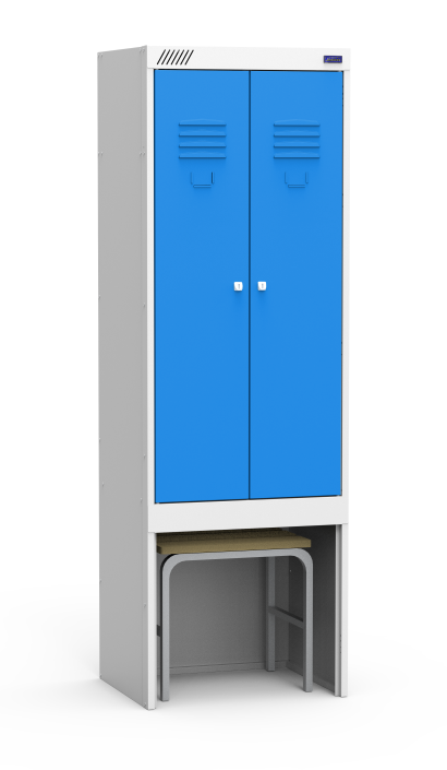 Шкаф для раздевалок ШРЭК 22-530 ВСК (1850x530x500) - фото 2