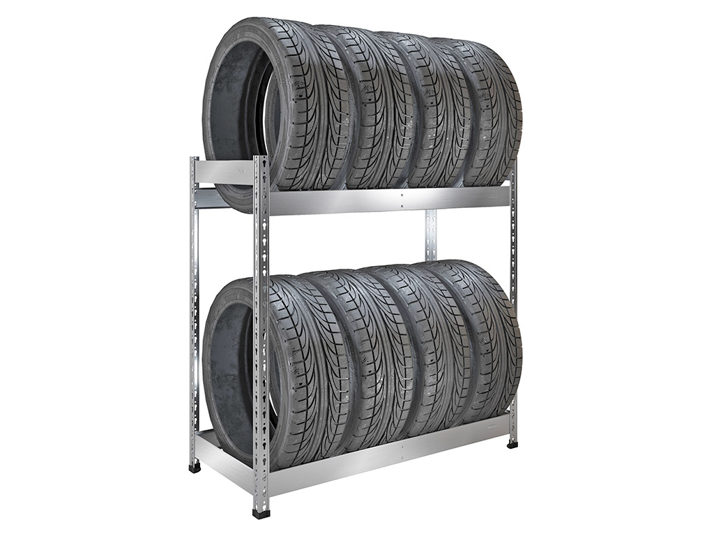 Стеллаж SB 1153x1167x525 для хранения 8 шин оцинкованный