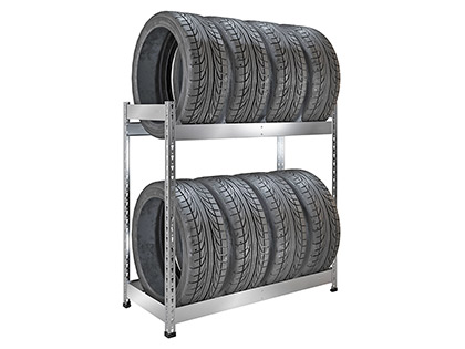 Стеллаж SB 1153x1167x525 для хранения 8 шин оцинкованный