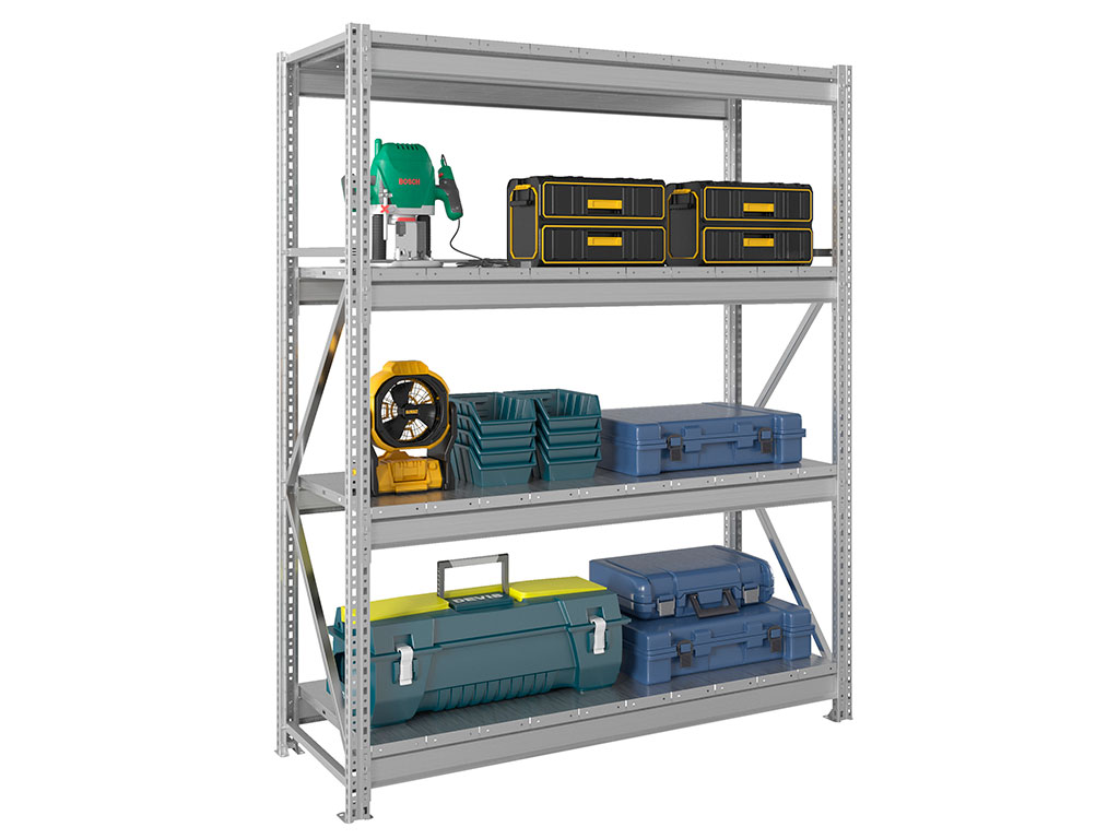 Стеллаж среднегрузовой MS PRO 2500x900x800 (4 яруса)