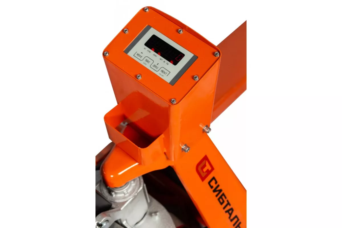 Гидравлическая тележка (рокла) ACR-ES c весами, 2,5 т, Вилы: 1150 Х 550, СибТаль, полиуретановые колеса - фото 2