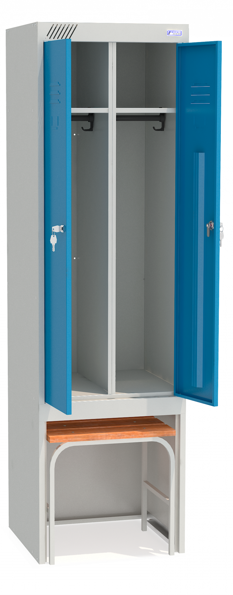 Шкаф для раздевалок ШРЭК 22-530 ВСК (1850x530x500)